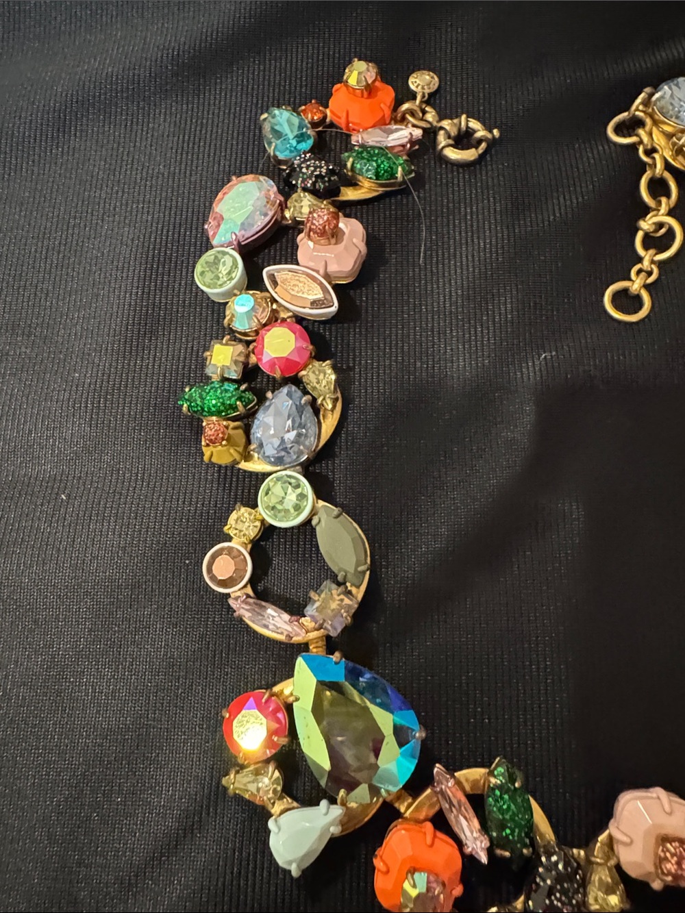 J. Crew Multicolor Crystal Floral Statement Necklace - Picture 3 of 4